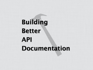 Building Better API Documentation